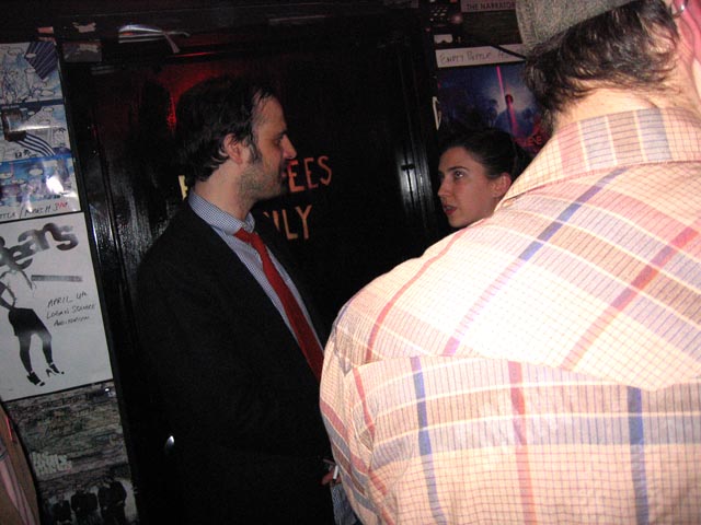 David Berman chatting with fans after the show