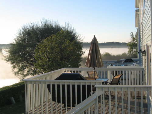 Mist Covers most of my backyard